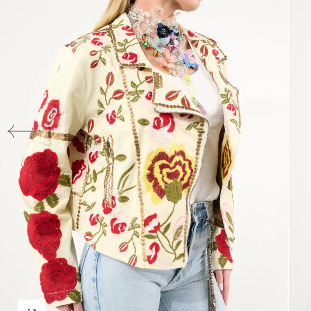 NWT Carmen Embroidered Jacket Sz XL - Picture 3 of 7